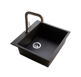 Black Cube quartz stone laundry trough kitchen sink tap faucet